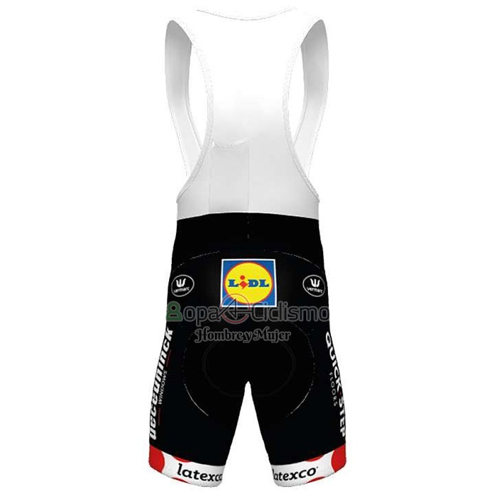 Deceuninck Quick Step Ropa Ciclismo Culotte Corto 2020 Mangas Cortas Blanco Rojo1